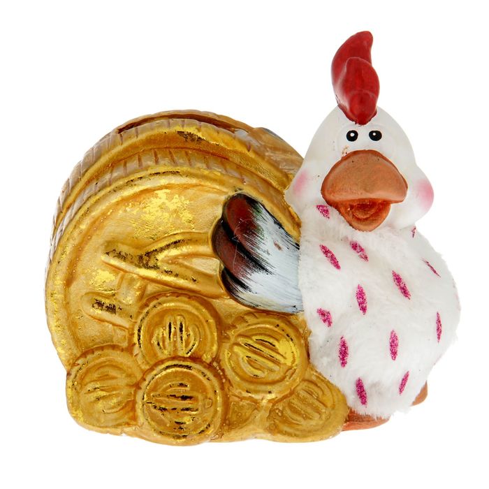 Копилка "Петушок с монетой"