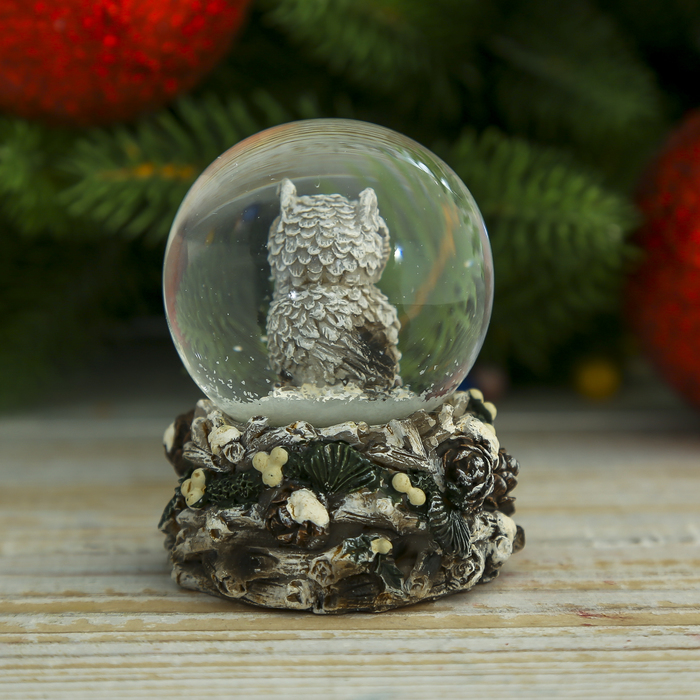 Сувенир водяной шар "Совушка"