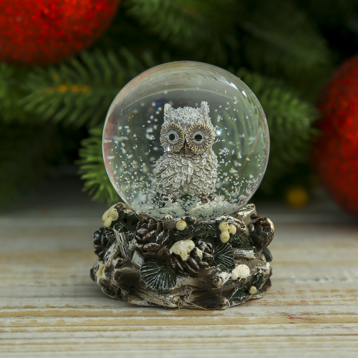 Сувенир водяной шар "Совушка"