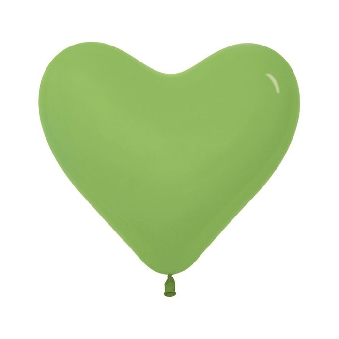 Шар латексный 6", сердце, пастель, набор 100 шт., цвет светло-зелёный