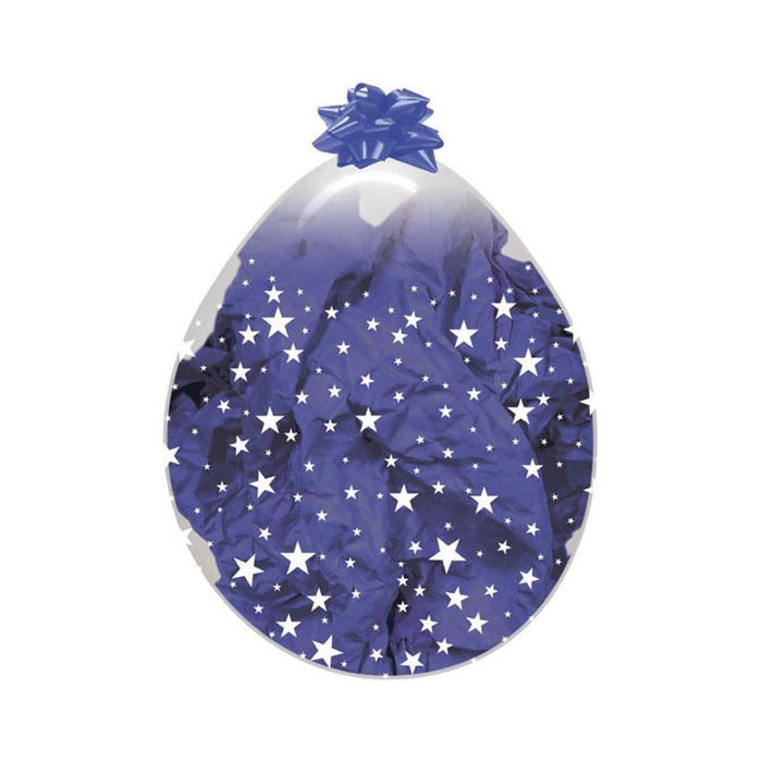 Шар латексный 12" "Звёзды", упаковщик, прозрачный, набор 25 шт.