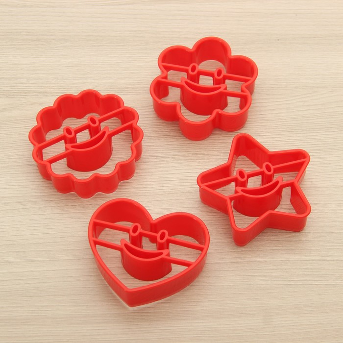 Набор форм для вырезания печенья "Мордочки", 4 шт, цвета МИКС