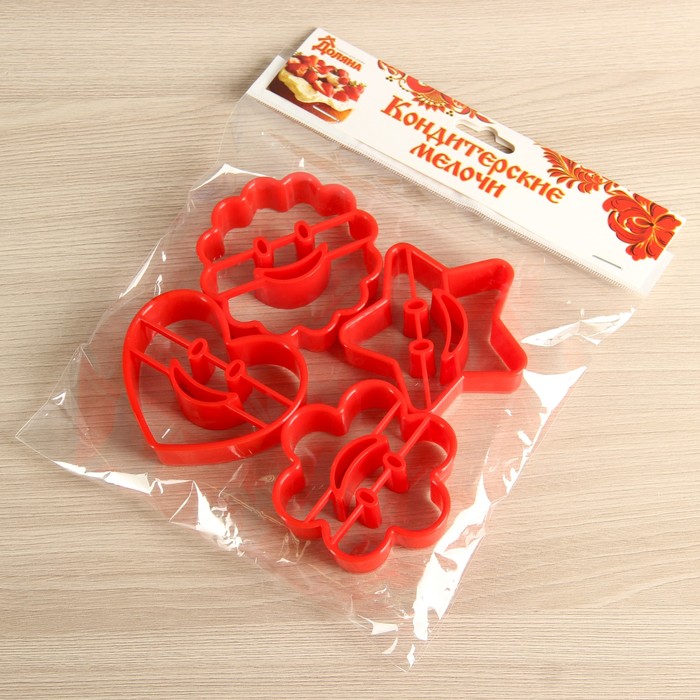 Набор форм для вырезания печенья "Мордочки", 4 шт, цвета МИКС