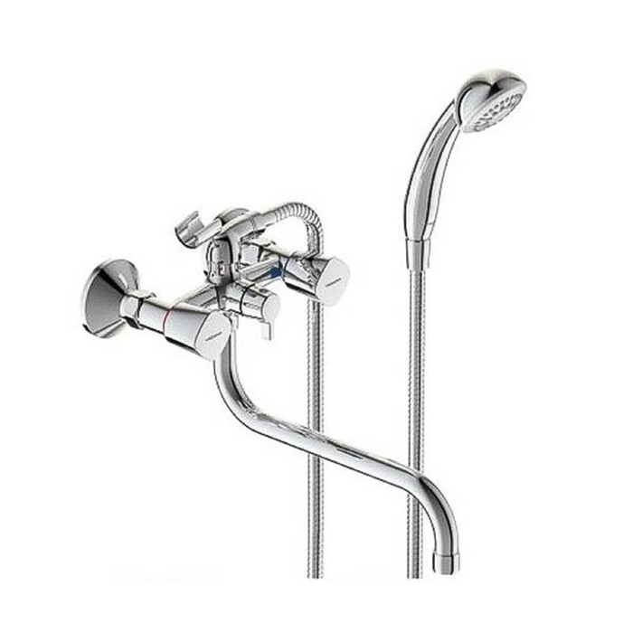 Смеситель для ванны Vidima "ВидимаКвадро",настенный, излив 250 мм, хром