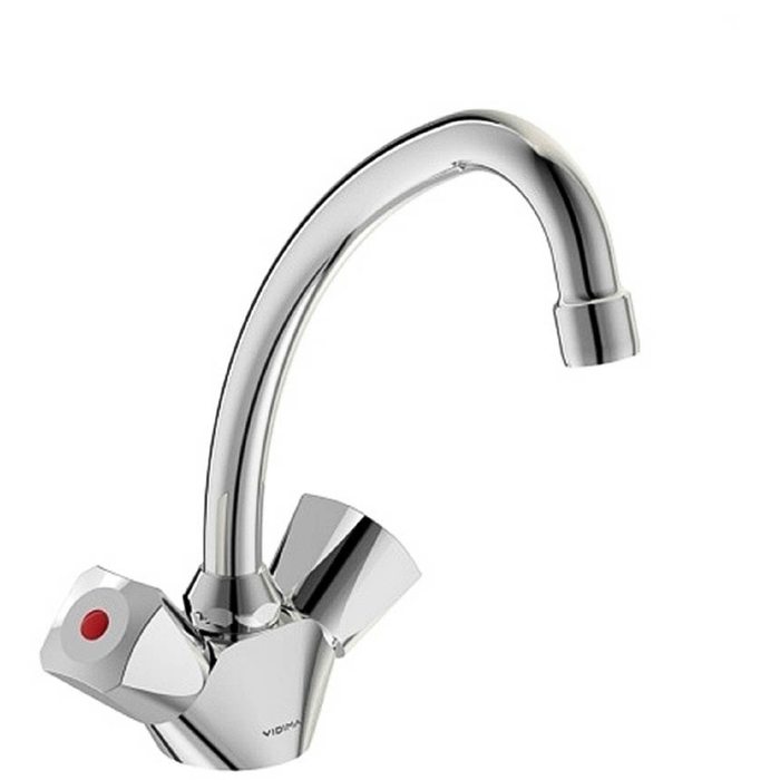 Смеситель для раковины Vidima "ВидимаПрактик", излив 154 мм, без донного клапана, хром