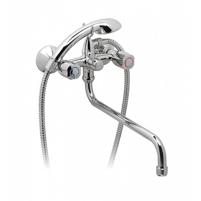 Смеситель для ванны Vidima "Искар", настенный, излив 320 мм, хром