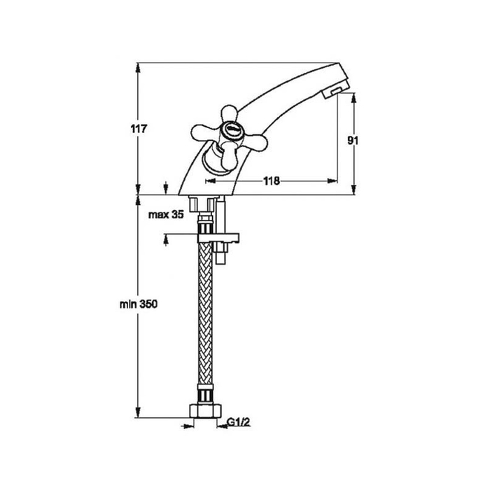 Смеситель для раковины Vidima "Ретро", хром
