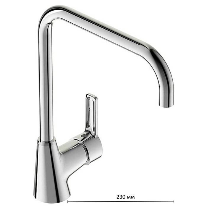 Смеситель для кухни Vidima "ВидимаУно", излив 230 мм, хром