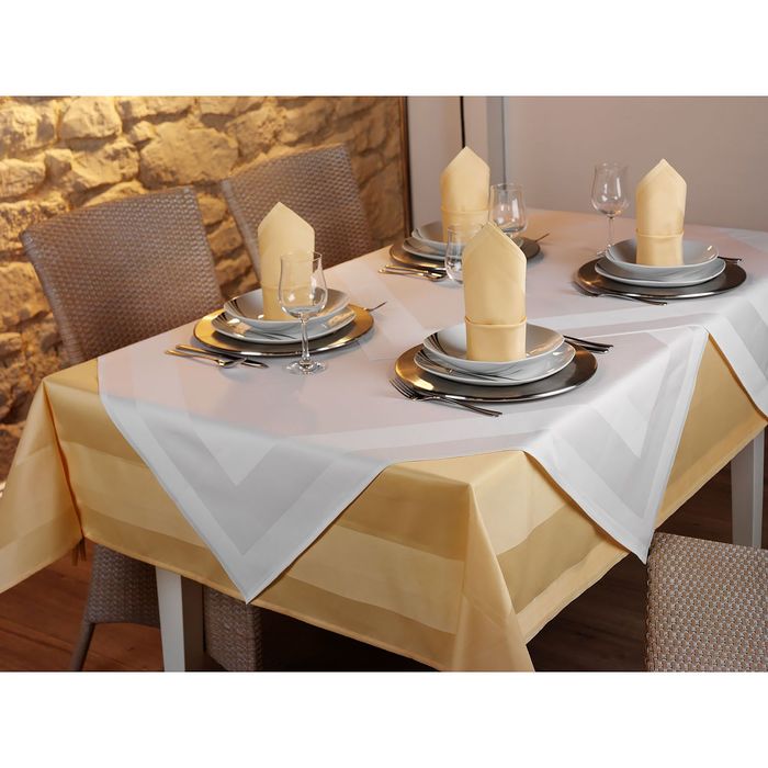 Скатерть PIK-AS 130X220, 100% хлопок, цвет шампань