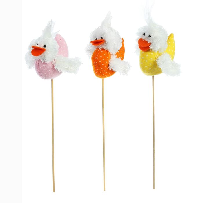 Мягкая игрушка на палочке "Цыпа", цвета МИКС