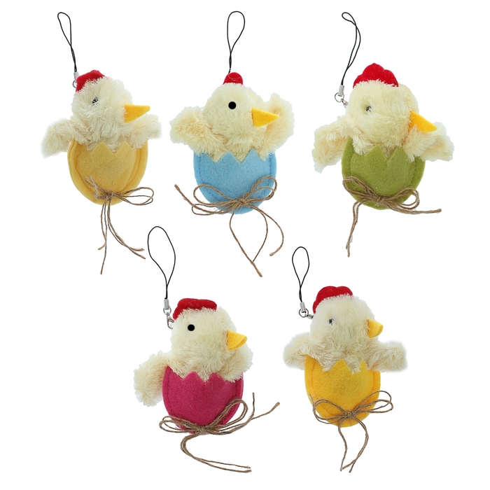 Мягкая игрушка-подвеска "Петушок", цвета МИКС