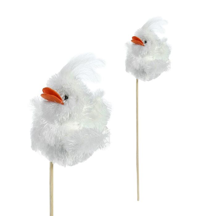 Мягкая игрушка на палочке "Цыпленок" с хохолком, цвета МИКС