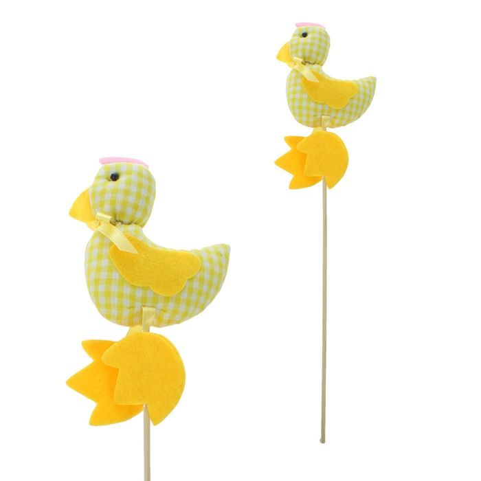 Мягкая игрушка на палочке "Петушок" с бантиком