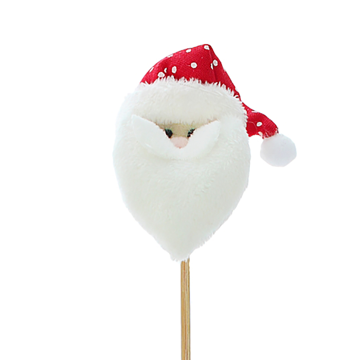 Мягкая игрушка на палочке "Дед Мороз", виды МИКС