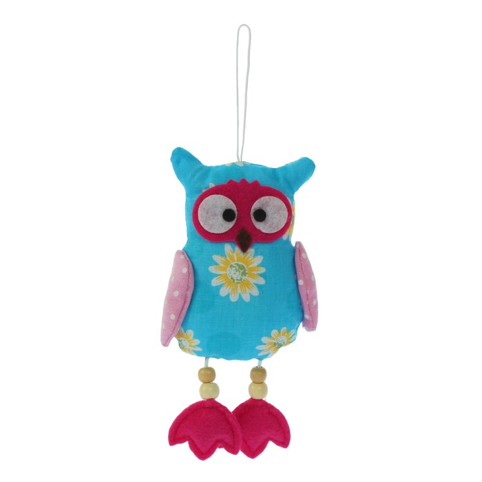 Мягкая игрушка-подвеска "Сова с ножками", цвета МИКС