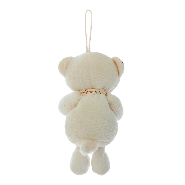 Мягкая игрушка-подвеска "Мишка" с сердечком, в шарфе, цвета МИКС