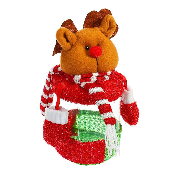 Конфетница "Новогодняя" с варежками, 200 г, виды МИКС