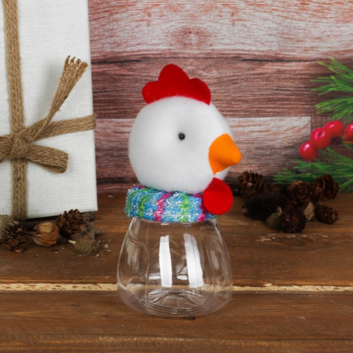 Конфетница "Цыплёнок", полосатое горлышко, 80 г, виды МИКС