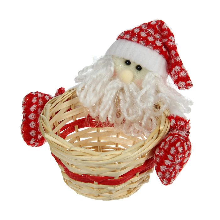 Конфетница "Дед мороз" с варежками, вместимость 200 грамм