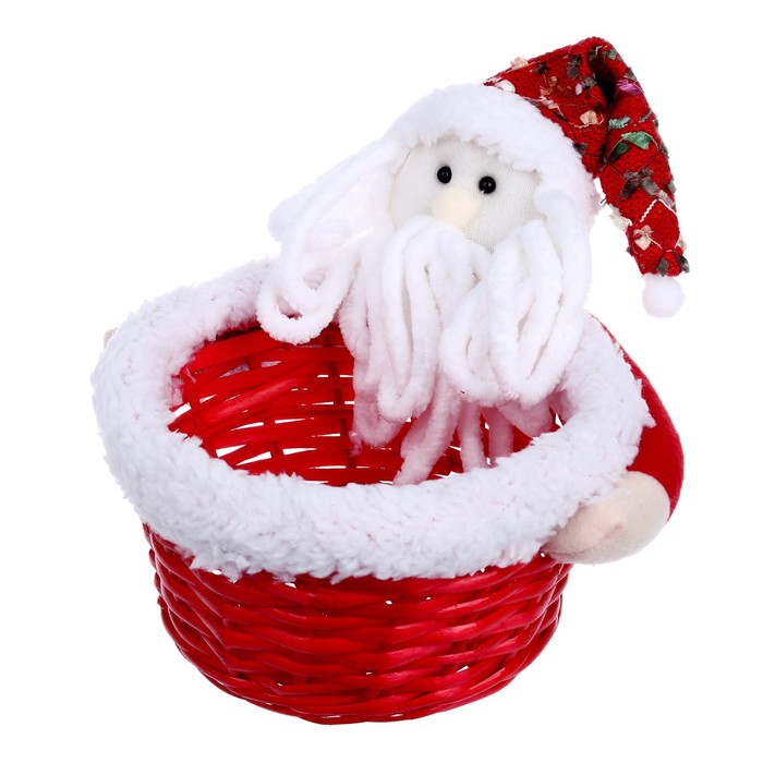 Конфетница "Дед мороз" мохнатая борода, вместимость 500 грамм