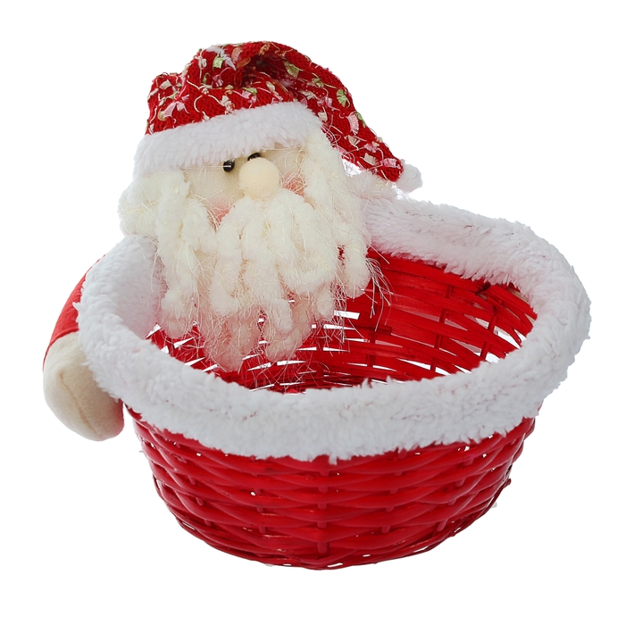 Конфетница "Дед мороз" мохнатая борода, вместимость 1000 грамм