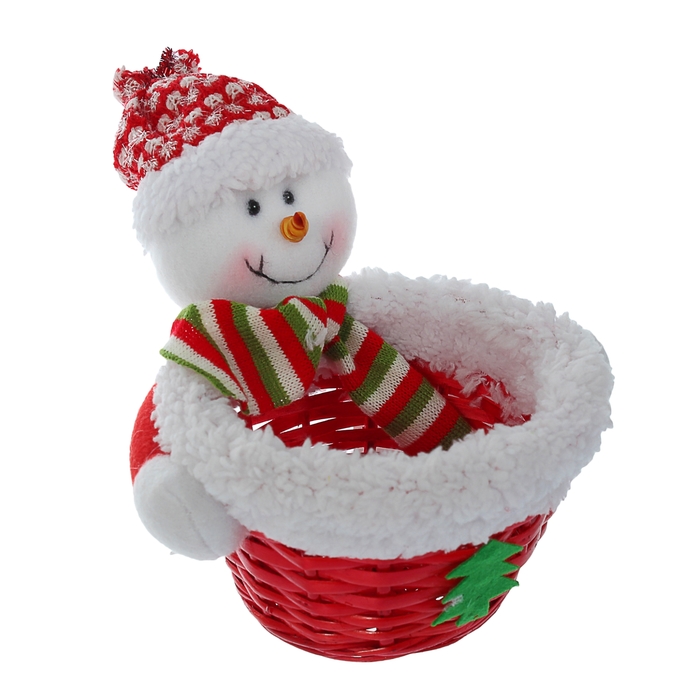 Конфетница "Снеговик в шапочке", 100 г