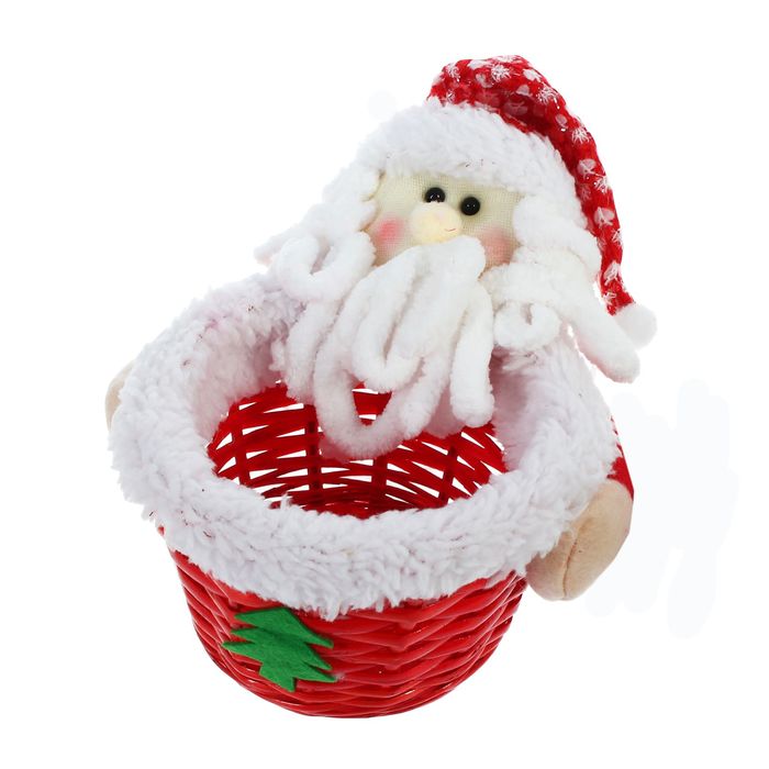 Конфетница "Дед Мороз с бородой" в колпачке, 100 г