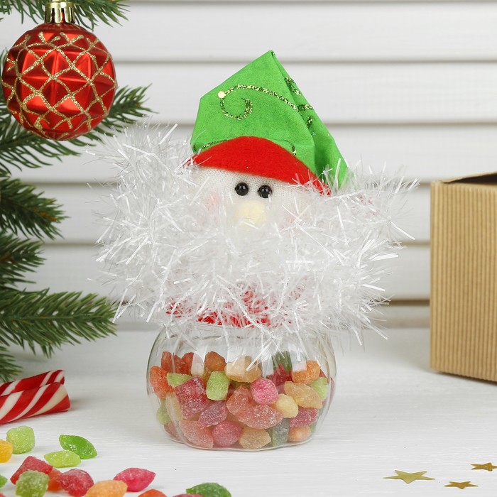 Конфетница "Дед Мороз - пушистая борода", 80 г