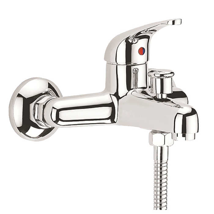 Смеситель для ванны Smart "Реал", настенный, излив 120 мм, с аксессуарами, хром