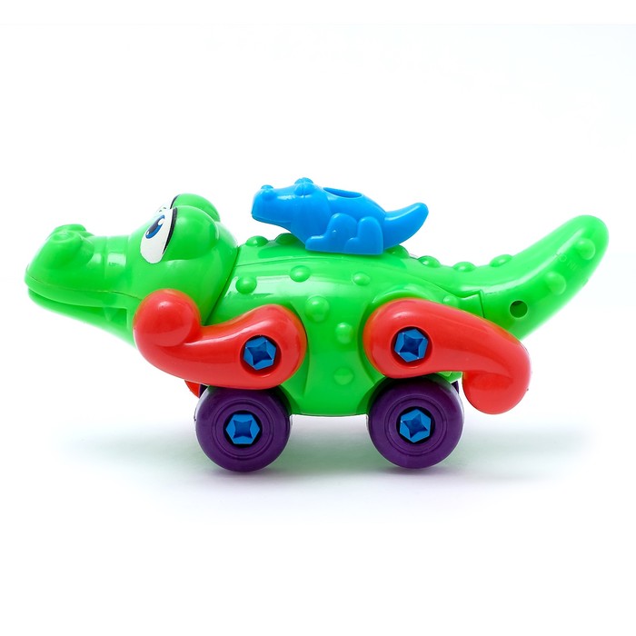 Конструктор с болтовым соединением «Крокодил», 28 деталей, МИКС