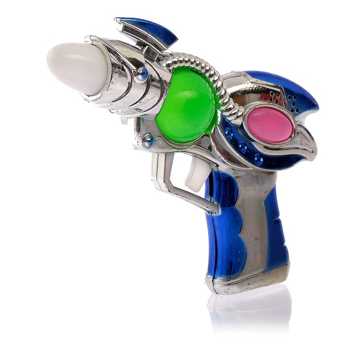 Пистолет "Бластер", свет и звук, работает от батареек, цвета МИКС