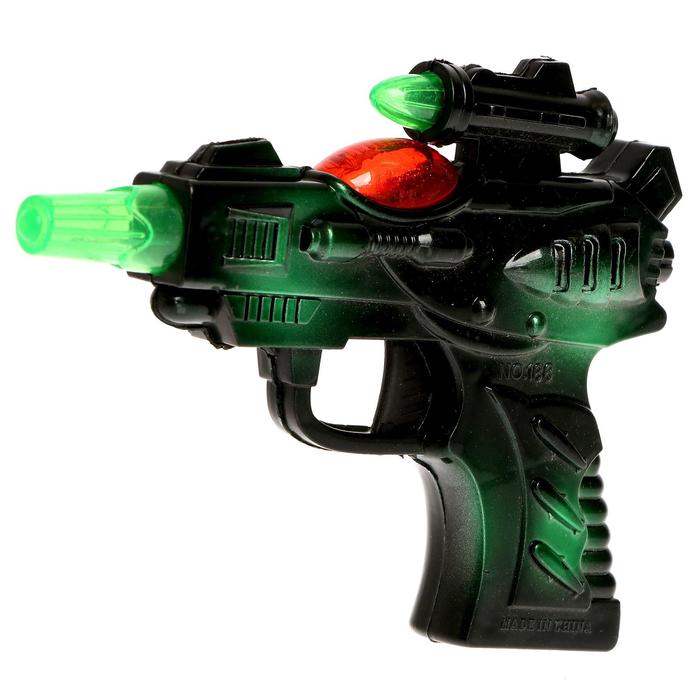 Пистолет "Бластер", свет и звук, работает от батареек, цвета МИКС
