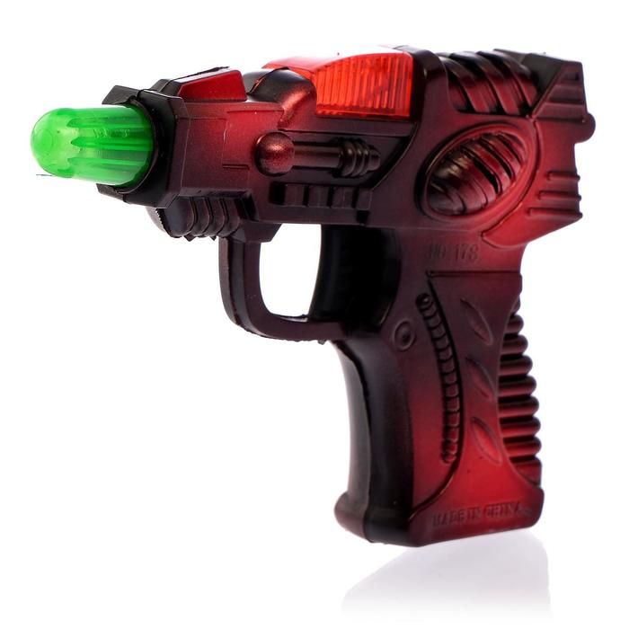 Пистолет "Бластер", свет и звук, работает от батареек, цвета МИКС