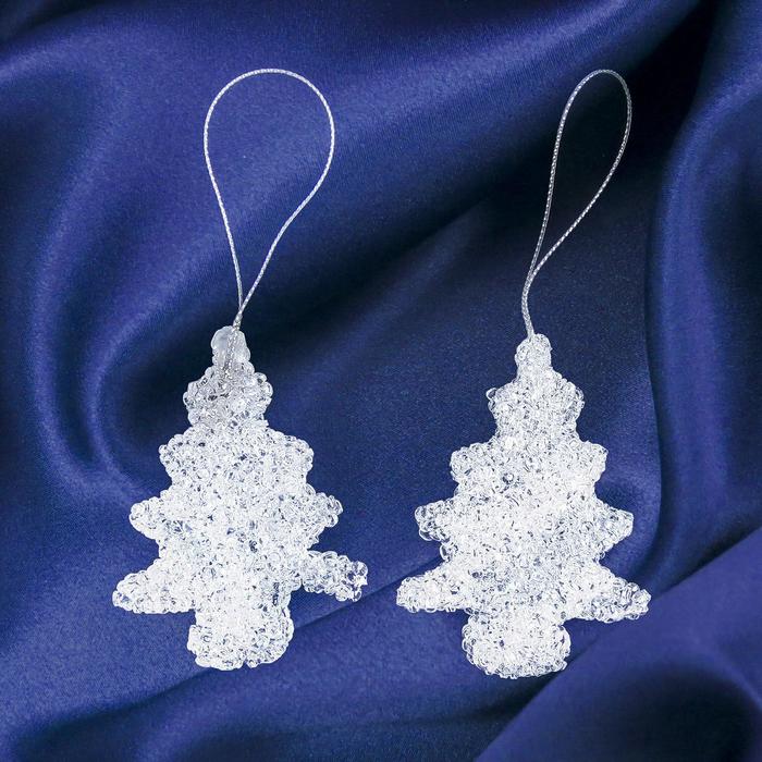 Украшение ёлочное "Ёлочка" 6,5*8,5 см (набор 2 шт)