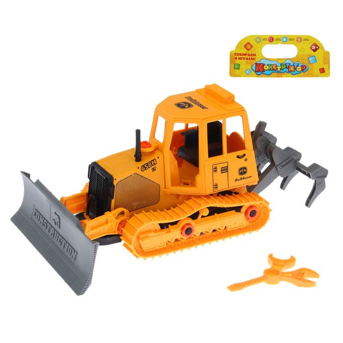 Конструктор с болтовым соединением «Бульдозер», 29 деталей