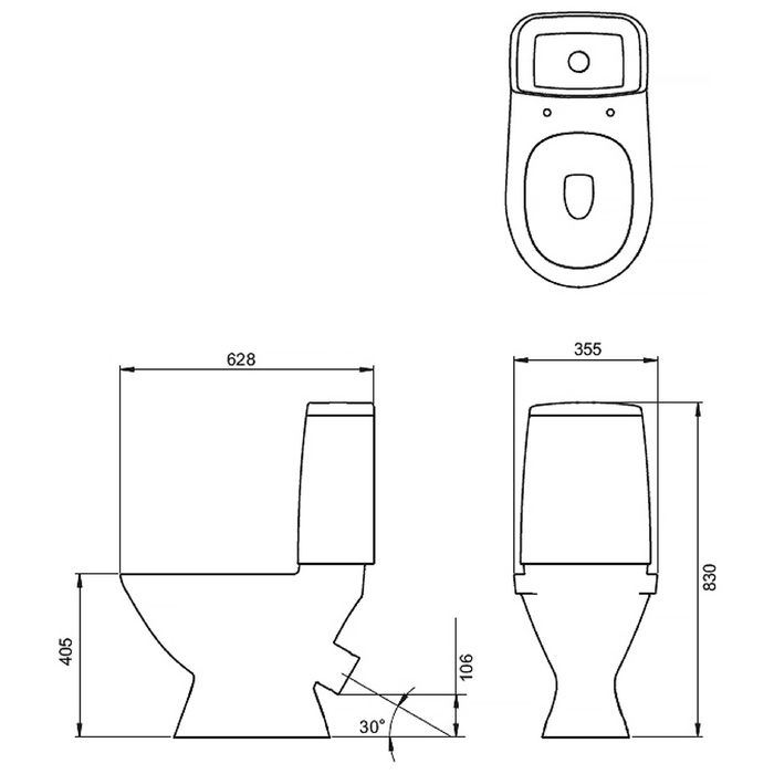 Унитаз-компакт IDDIS Iceberg Nova ICN2PSCi24