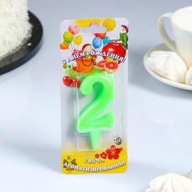 

Свеча для торта, ароматизированная "Мармеладки", цифра "2"