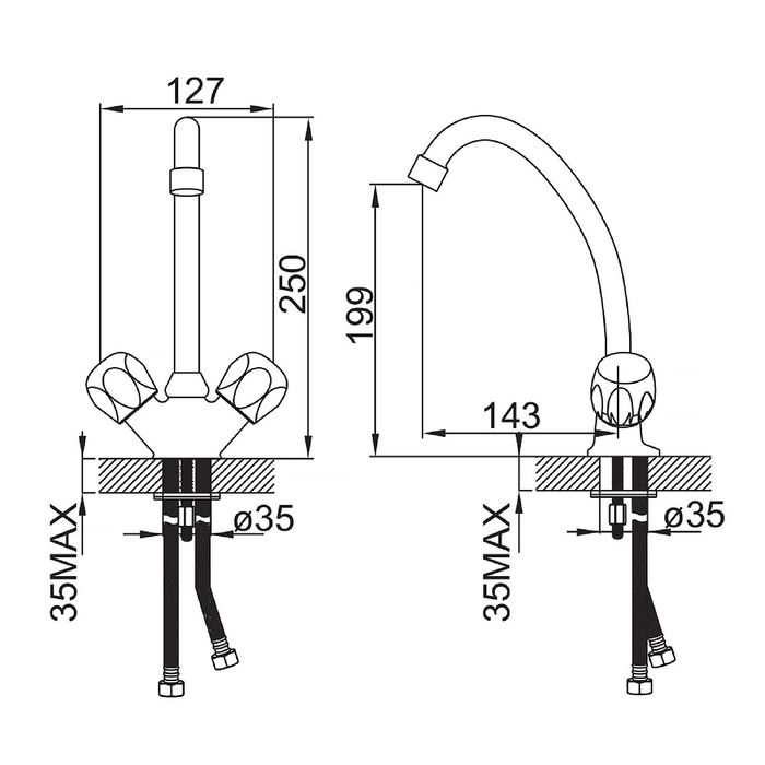 Смеситель для кухни IDDIS Classic Plus, CLPSB10i05