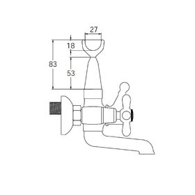 

Смеситель для ванны IDDIS Jeals, JEASB02i02, двухвентильный