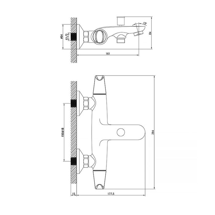 Смеситель для ванны IDDIS Funk, FUNSB00i02