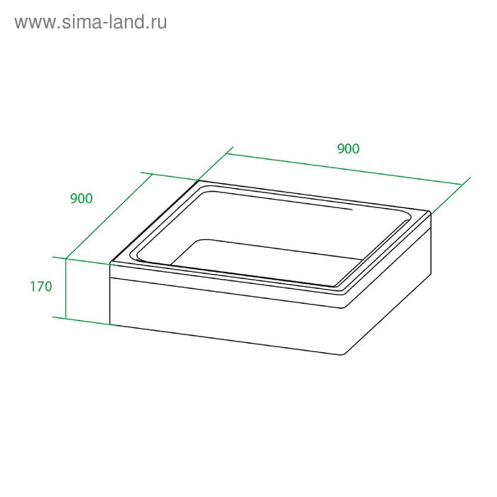 

Поддон IDDIS, квадратный, 170мм, P19W