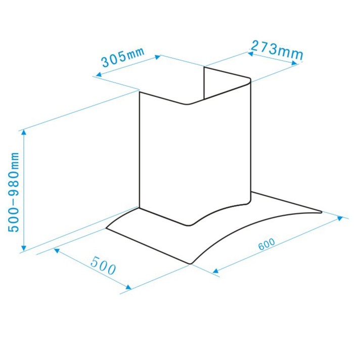 Вытяжка Zigmund & Shtain K 266.61 S, серебристый/стекло