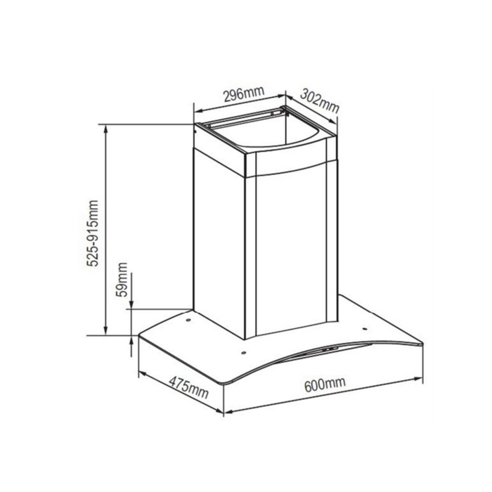 Вытяжка Zigmund & Shtain K 246.61 W, белый/стекло