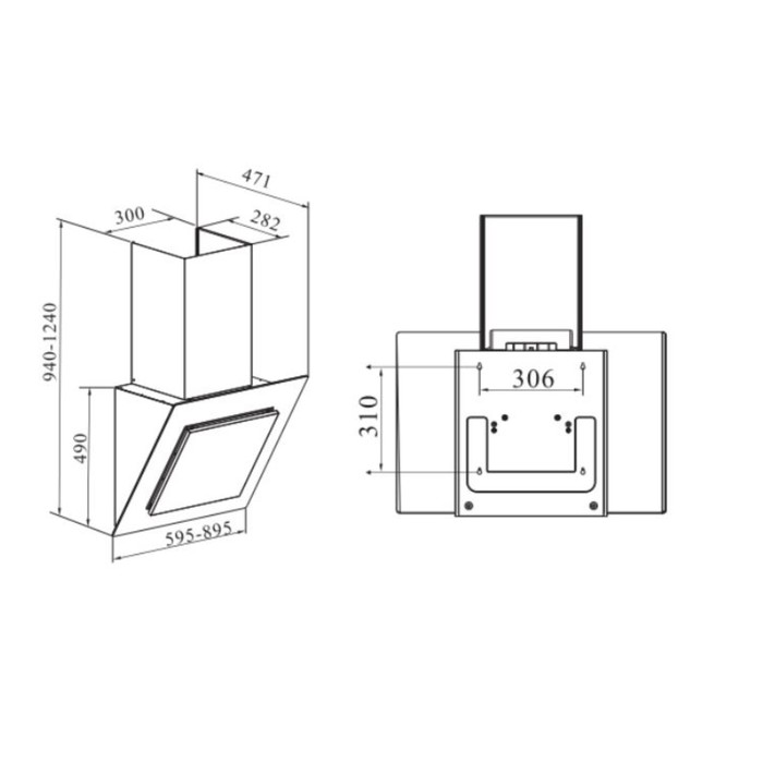Вытяжка Zigmund & Shtain K 215.91 B, черный