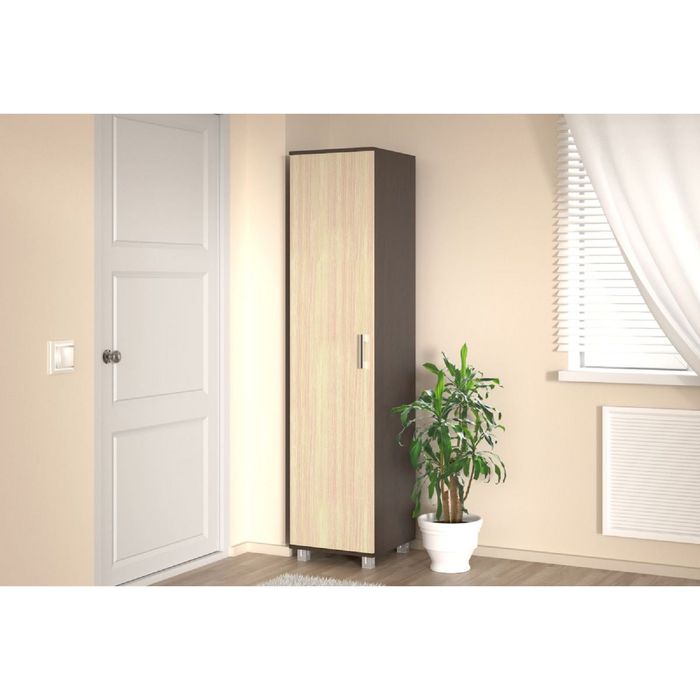 Шкаф Бета 1 429х445х1857 венге/дуб млечный