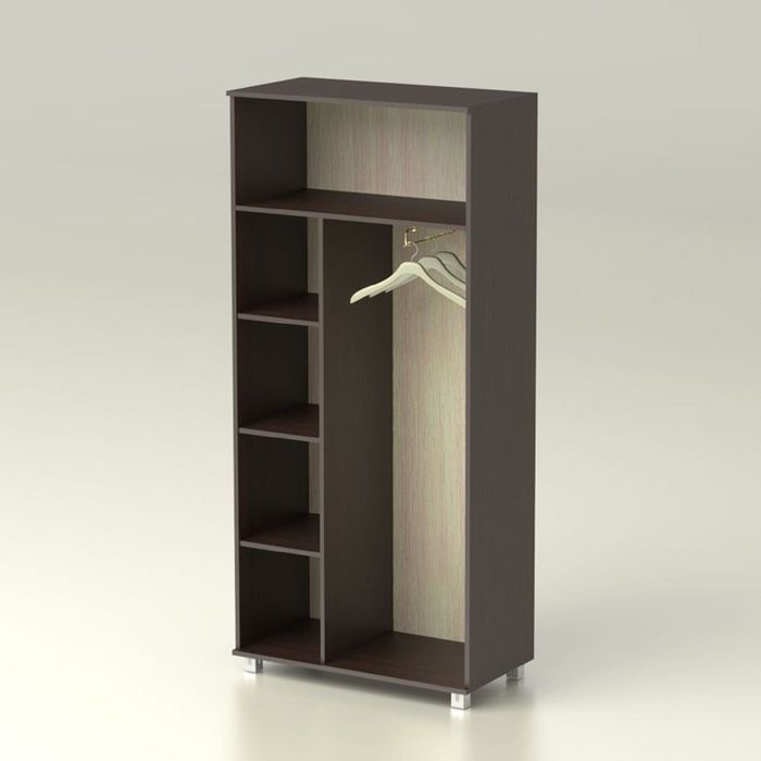 Шкаф Бета 2 856х445х1857 венге/дуб млечный