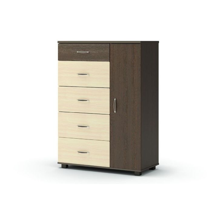 Комод  Сонет  5/1 900x442x1223  венге/дуб млечный