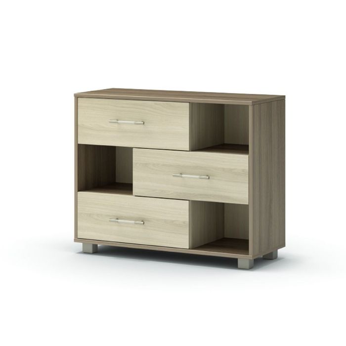 Комод  Шах  856x354x705  ясень шимо темный/ясень шимо светлый