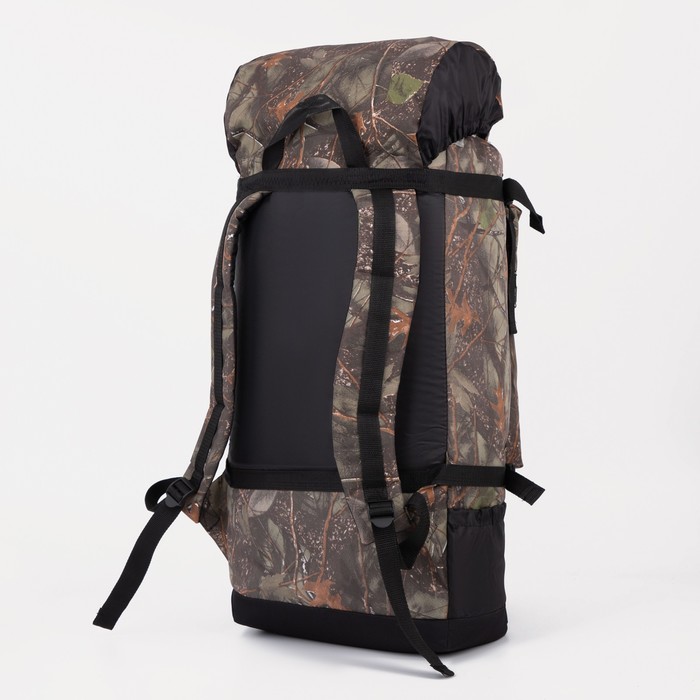 Рюкзак туристический на стяжке шнурком "Лес", 1 отдел, 3 наружных кармана, объём - 40л, цвет хаки