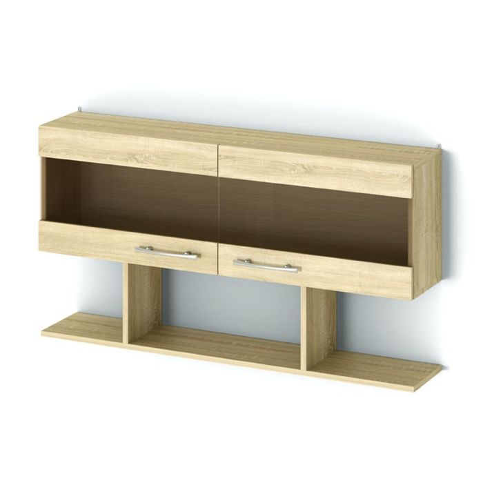 Полка Д 6 стекло 1150х257х628  дуб сонома